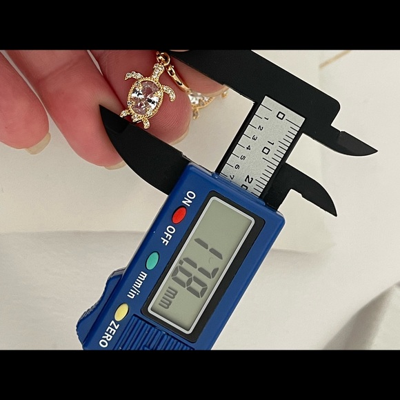 18k Gold Filled CZ Turtle Huggie Earrings & Neckla - Picture 9 of 9